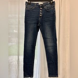 VERVET Women’s High Rise Skinny Jeans w/ button fly